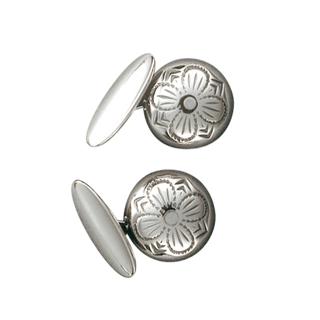 Bunadsølv - Mansjettknapper - Oksidert - 16 mm