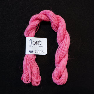 Broderigarn - Ull -  Klar rosa - Flora 8817