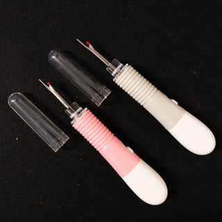 Denne er genial! Sprettekniv med LED-lys - Grå og rosa