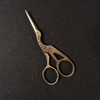 Broderisaks - Trane - Antikkgull - 11 cm