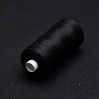 Sytråd - 100% bomull - Ekstra stor spole - 1000 m - Svart