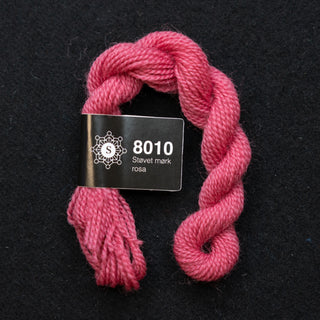 Broderigarn - Ull - Perle 70 - Hillesvåg Ullvarefabrikk - Støvet Mørk Rosa 8010