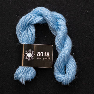 Broderigarn - Ull - Perle 70 - Hillesvåg Ullvarefabrikk - Varm Lyseblå 8018