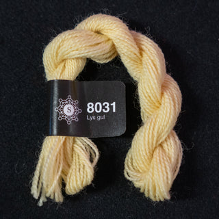 Broderigarn - Ull - Perle 70 - Hillesvåg Ullvarefabrikk - Lys Gul 8031