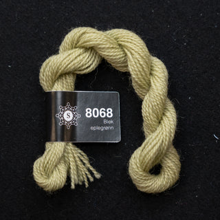 Broderigarn - Ull - Perle 70 - Hillesvåg Ullvarefabrikk - Blek Eplegrønn 8068