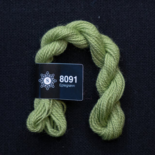 Broderigarn - Ull - Perle 70 - Hillesvåg Ullvarefabrikk - Eplegrønn 8091