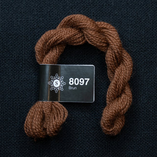 Broderigarn - Ull - Perle 70 - Hillesvåg Ullvarefabrikk - Brun 8097