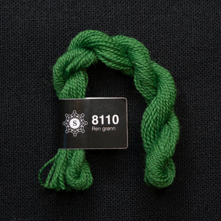Broderigarn - Ull - Perle 70 - Hillesvåg Ullvarefabrikk - Ren Grønn 8110