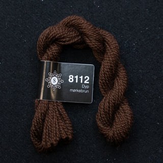 Broderigarn - Ull - Perle 70 - Hillesvåg Ullvarefabrikk - Dyp Mørkebrun 8112