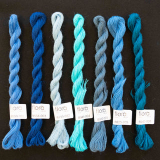 Broderigarn - Ull - Flora 8634 - Blå