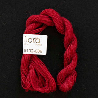Broderigarn - Ull - Flora 8102 - Dyp Rød