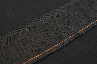 Bånd - Frynser - Rogalandsbunad - Svart - 8 cm