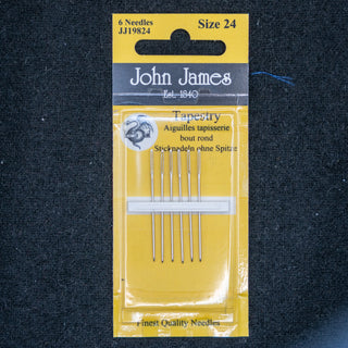 Broderinåler - John James Size 24 - Tapestry - Uten spiss - 6 stk