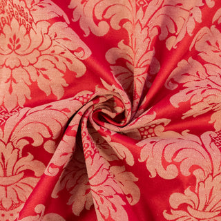 Damask - Bomull - Madrid - Rød - Pris pr 10 cm