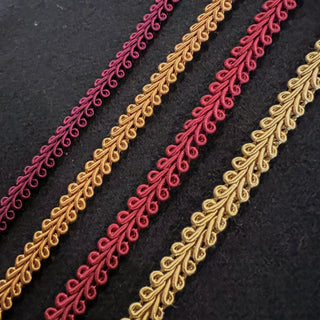 Bånd - Agraman - Lisa - Rød/Karamell/Gyllen - 10 mm