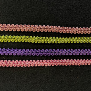 Bånd - Agraman - Lisa - Rosa/Lilla/Lime - 10 mm