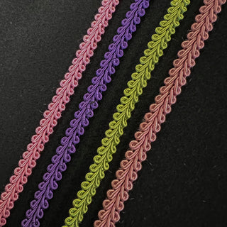 Bånd - Agraman - Lisa - Rosa/Lilla/Lime - 10 mm