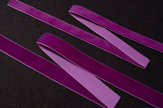 Bånd - Fløyel - Fuchsia - 16 mm / 22 mm