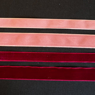 Bånd - Fløyel - Rosa - 16 mm / 23 mm