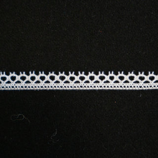 Bånd - Knipling - Nuperelle - Bomull - Hvit - 10 mm