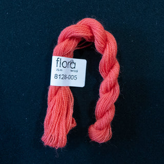 Broderigarn - Ull - Flora 8128 - Mørk korall