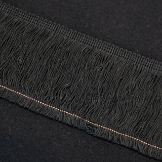 Bånd - Frynser - Rogalandsbunad - Svart - 8 cm