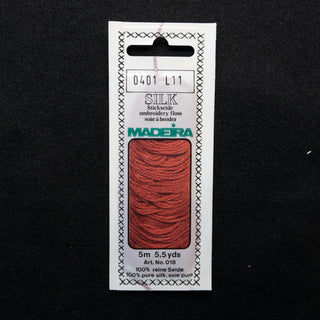 Broderigarn - Silke - Madeira - Rustrød 0401