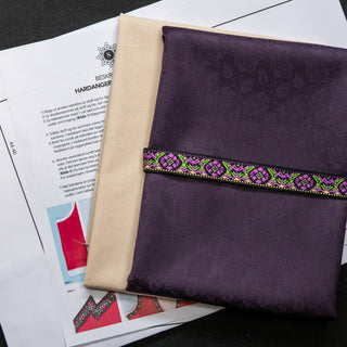 Materialpakke - Hardanger Smal Rose - Lilla ulldamask - Liv - VOKSEN