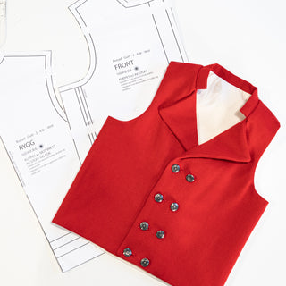 Barnebunad - Vest - Mønster ink. online kurs - 2-6 år / 8-12 år