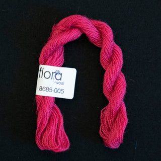 Broderigarn - Ull - Flora 8685 - Dyp rosa