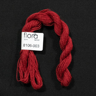Broderigarn - Ull - Flora 8106 - Mørk støvrød