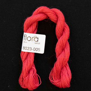 Broderigarn - Ull - Flora 8023 - Soft rød