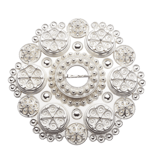 Bunadsølv - Agder - Bolesølje - Hvit - 9 cm