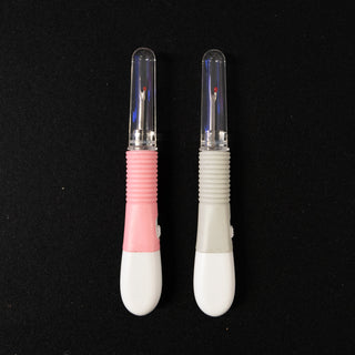 Denne er genial! Sprettekniv med LED-lys - Grå og rosa