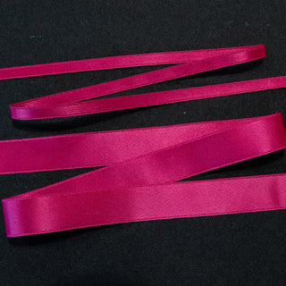 Satengbånd – Satinbånd – Dobbeltsidig – Skarp mørk rosa - 6 mm / 16 mm