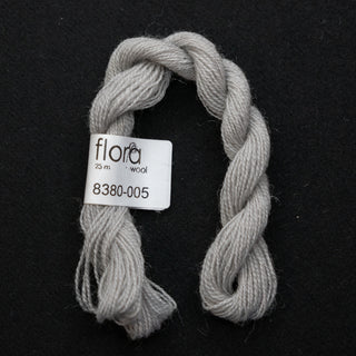 Broderigarn - Ull - Flora 8380 - Lys Grå