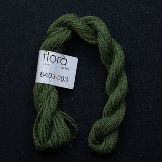 Broderigarn - Ull - Flora 8403 - Mørk Grønn