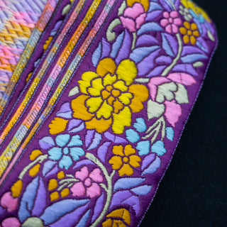 REST 7,3 m - Bånd Floral - Burgunder - 69 mm