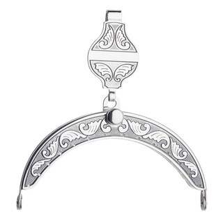 Bunadsølv - Sør-Trønder - Veskelås - Forsølvet - Oksidert