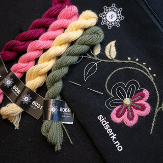 Materialpakke - Brodert veske/pouch - Veske med broderimønster - Ditt første broderi 🥇