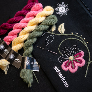 Materialpakke - Brodert veske/pouch - Veske med broderimønster - Ditt første broderi 🥇