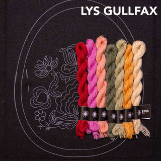 Materialpakke - Brodert lomme - Plattsøm - Påtegnet broderi