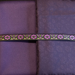 Materialpakke - Hardanger Bred Rose - Lilla ulldamask - Liv - VOKSEN