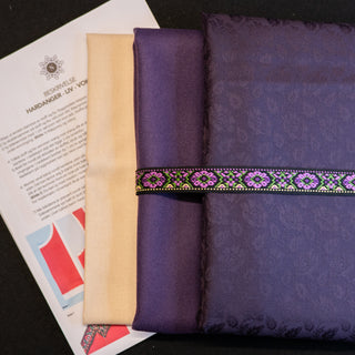 Materialpakke - Hardanger Bred Rose - Lilla ulldamask - Liv - VOKSEN