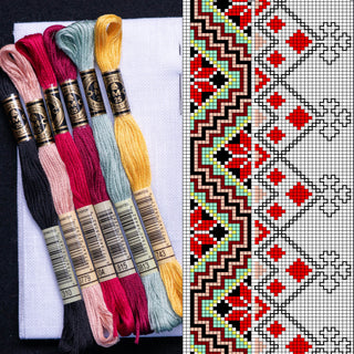 Startpakke 2 - Korssting - Bryststykke - Gvarv - Rød