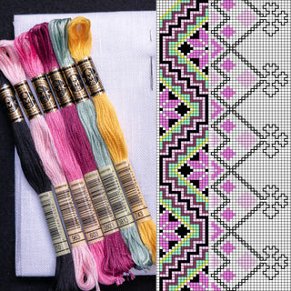 Startpakke 2 - Korssting - Bryststykke - Gvarv - Rosa