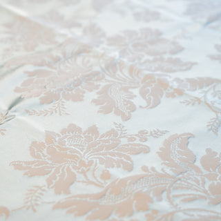Damask - Lys blå m/grå Lelievre - 100% silke - Pris pr 10 cm