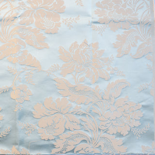 Damask - Lys blå m/grå Lelievre - 100% silke - Pris pr 10 cm
