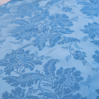 Damask - Klar blå Lelievre - 100% silke - Pris pr 10 cm