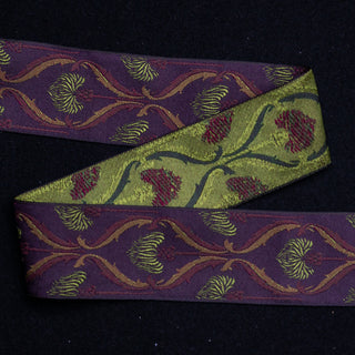 Bånd - 100% Silke - Tistel - Lilla - 55mm